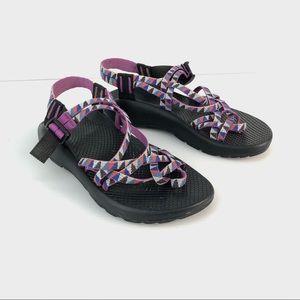 Chaco Blue & Purple Double Strap Sandals